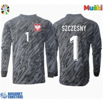 Poljska Wojciech Szczesny #1 Golmanski Gostujuci Dres EP 2024 Dugi Rukav